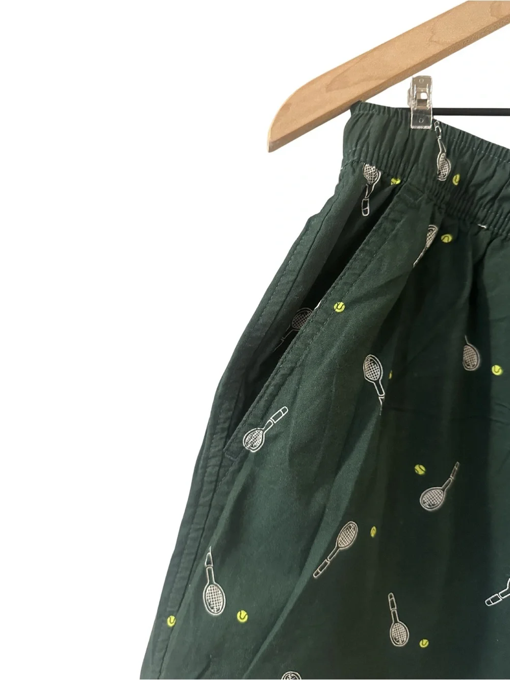 NWOT Old Navy Tennis Print Forest Green Pajama Shorts